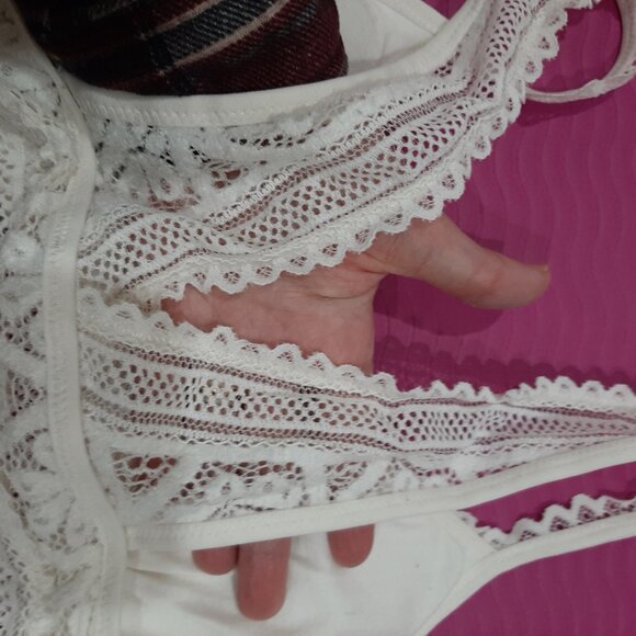 Boho crochet lace feminine bra top longline bralette - Picture 9 of 10